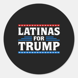 Latinas für Trump im Jahr 2024 Wahl Stimme Latina Runder Aufkleber