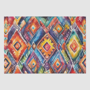 Latino Bright Watercolor Blanket Muster Decodierun Seidenpapier