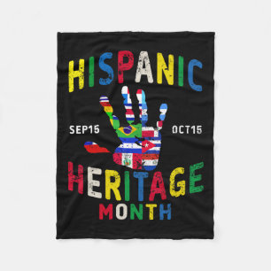 Latino Countries: Hispanic Heritage Month Handprin Fleecedecke