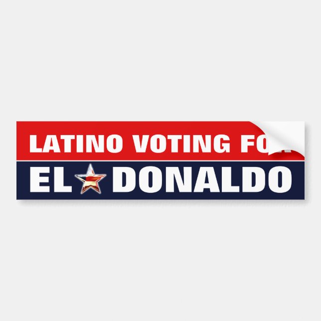 Latino, der für Donald Trump wählt Autoaufkleber (Vorne)
