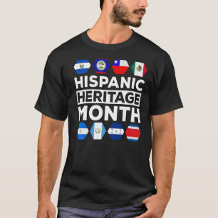 Latino-Länder Flaggen Latino-Stolz auf die panisch T-Shirt