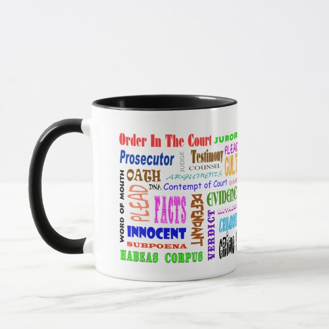 Latino Mots juridiques et termes de loi Mug (Gauche)