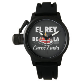 Latino Vater El Rey de la Carne Asada Armbanduhr