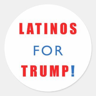 Latinos für Donald Trump Runder Aufkleber