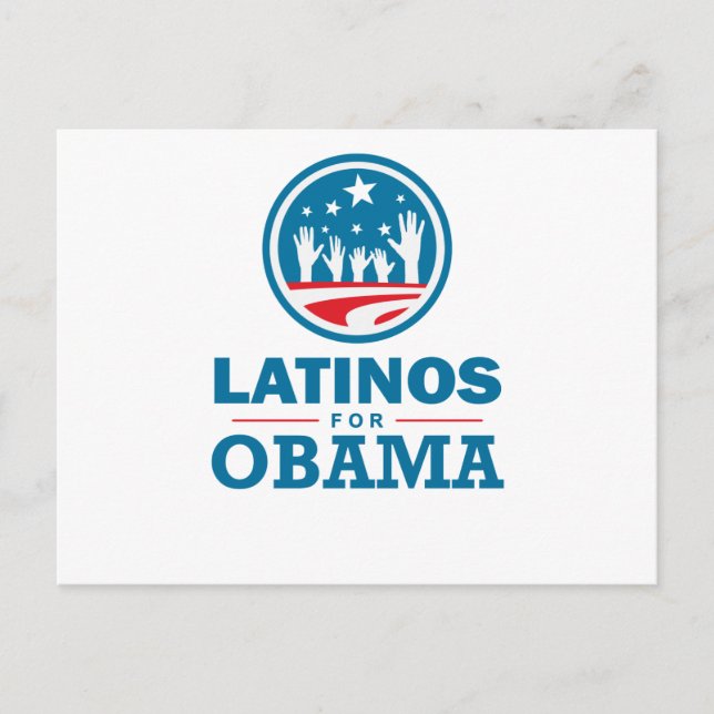 Latinos für Obama Postkarte (Vorderseite)