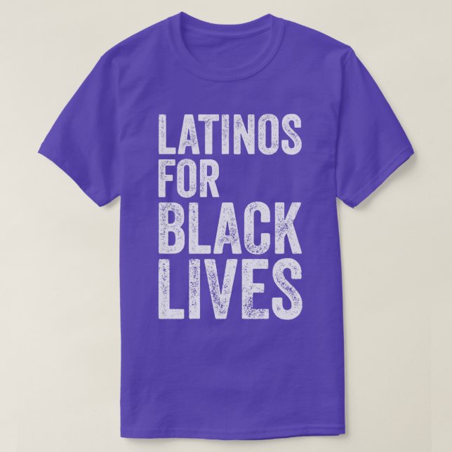 Latinos für schwarze Leben 1 T-Shirt (Design vorne)