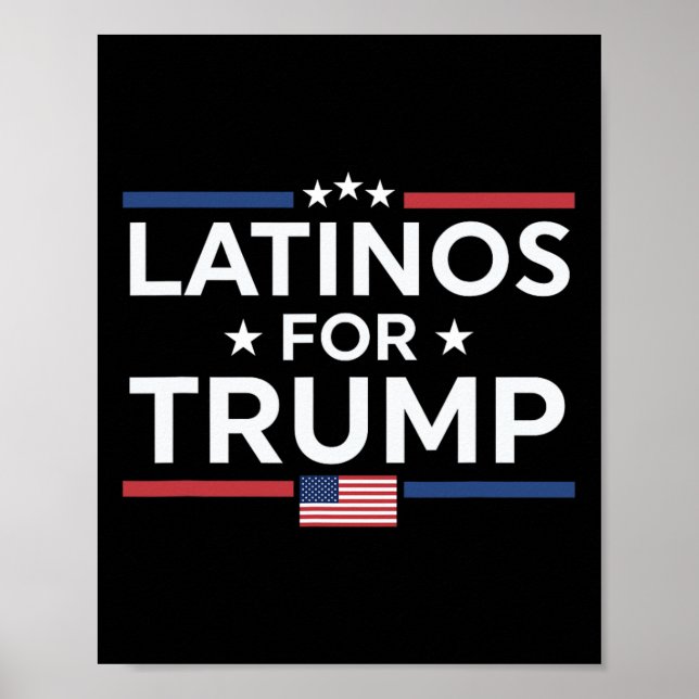Latinos für Trump 2024 - Präsidentenwahl Trump Poster (Vorne)