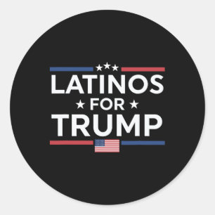 Latinos für Trump 2024 - Präsidentenwahl Trump Runder Aufkleber
