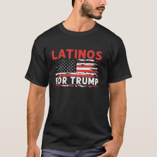 Latinos für Trump 2024 Wahl USA Flag Hispanic T-Shirt