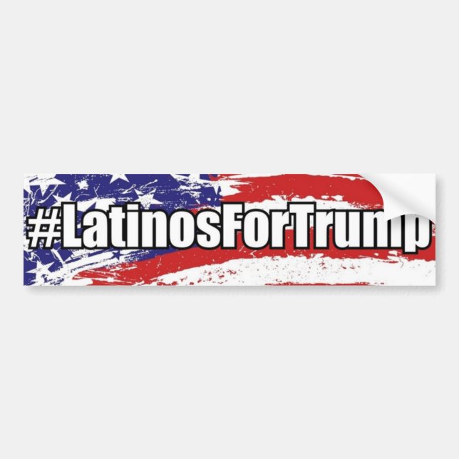 #LatinosForTrump Latinos für Trumpf-Autoaufkleber Autoaufkleber (Vorne)