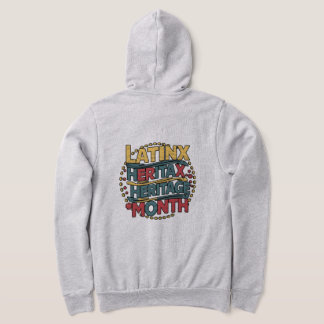 Latinx-Erbe-Monat Farbige Retro-Typografie Ho Hoodie