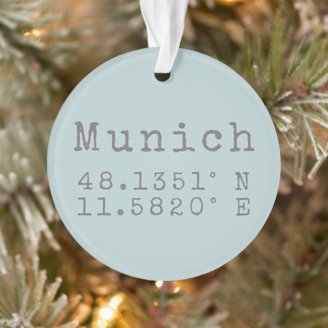 Latitude et longitude de Munich (Arbre)