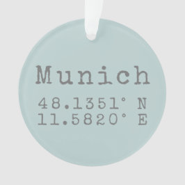 Latitude et longitude de Munich