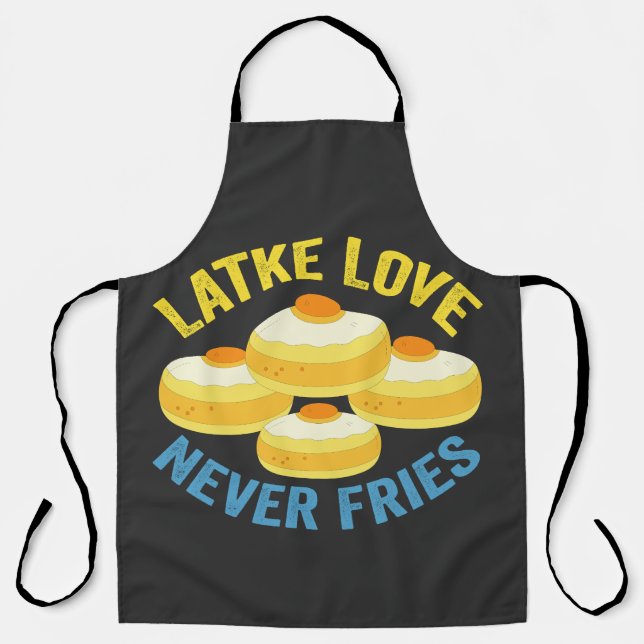 Latke Liebe Fries Funny Jewish Hanukkah Geschenk Schürze (Vorderseite)