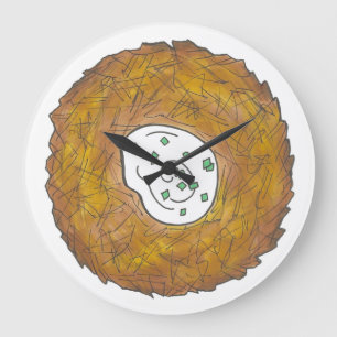 Latke Potato Pancakes Jüdische Küche Feinschmecker Große Wanduhr