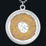 Latke Potato Pancakes Jüdische Küche Feinschmecker Versilberte Kette<br><div class="desc">Das Design zeigt eine originelle Marker-Illustration eines leckeren Latke Potato Pancakes mit sauer Creme, ein Grundnahrungsmittel der jüdischen Urlaubsküche. Ideal für Hanukkah Feiern! Dieses Chanukah Latkes Design ist auch auf anderen Produkten erhältlich. Viele weitere Feinschmecker-Designs sind auch in diesem Shop erhältlich! Sehen Sie nicht, wonach Sie suchen? Brauchen Sie Hilfe...</div>