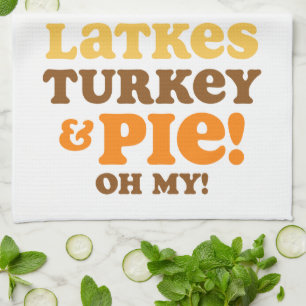 Latkes die Türkei und Torte Handtuch