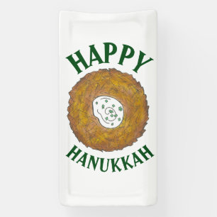 Latkes Happy Hanukkah Chanukah Juwish Holidays Banner