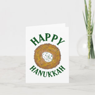 Latkes Happy Hanukkah Chanukah Juwish Holidays Karte