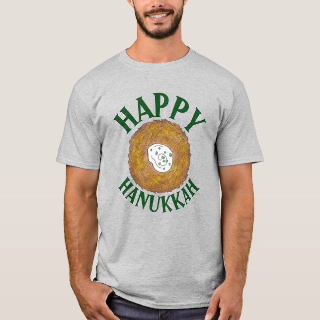 Latkes Happy Hanukkah Chanukah Juwish Holidays T-Shirt (Vorderseite)
