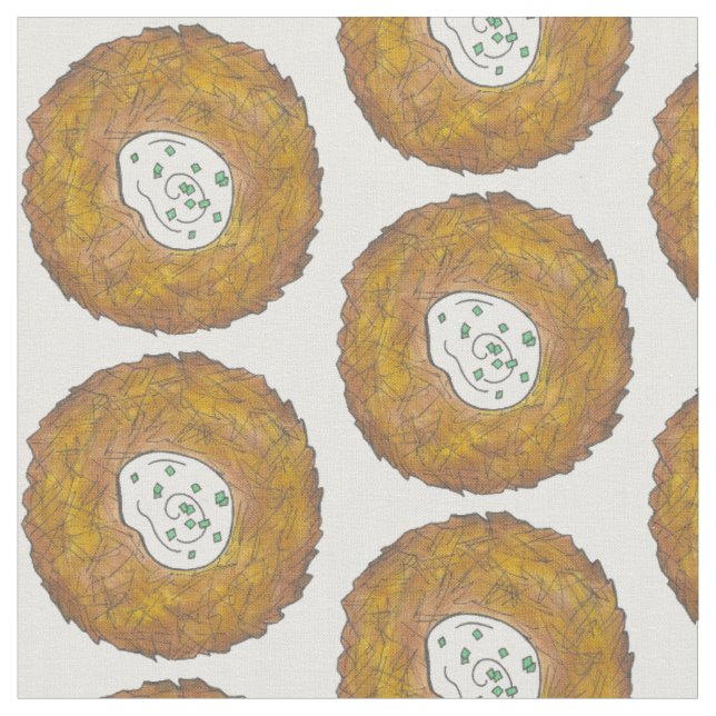 Latkes Potato Pancake Hanukkah Jüdische Feiertage  Stoff (Nahaufnahme)