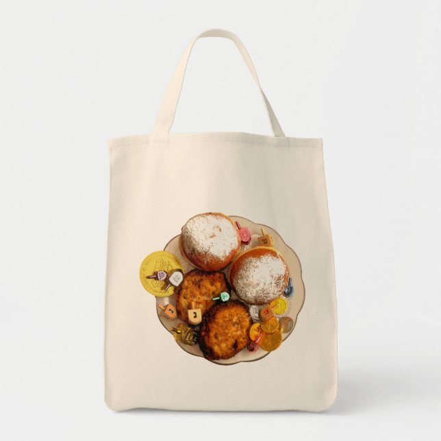 Latkes u. Sufganiot Tragetasche (Vorne)