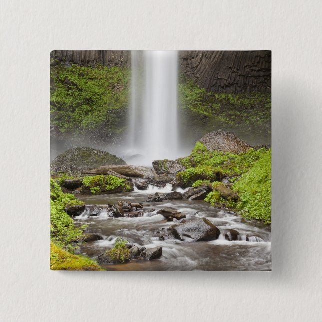 Latourell Falls, Columbia River Gorge, Oregon, Button (Vorderseite)