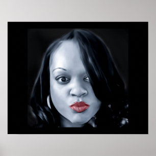 Latoya Black/White Poster