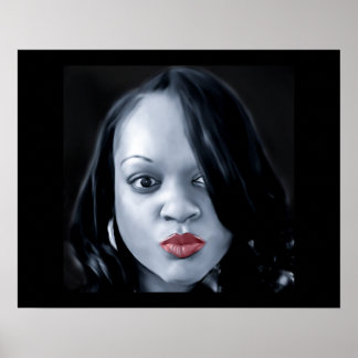 Latoya Black/White Poster