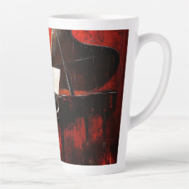 Latte: 3 Instrumente mit Red Wall Milchtasse