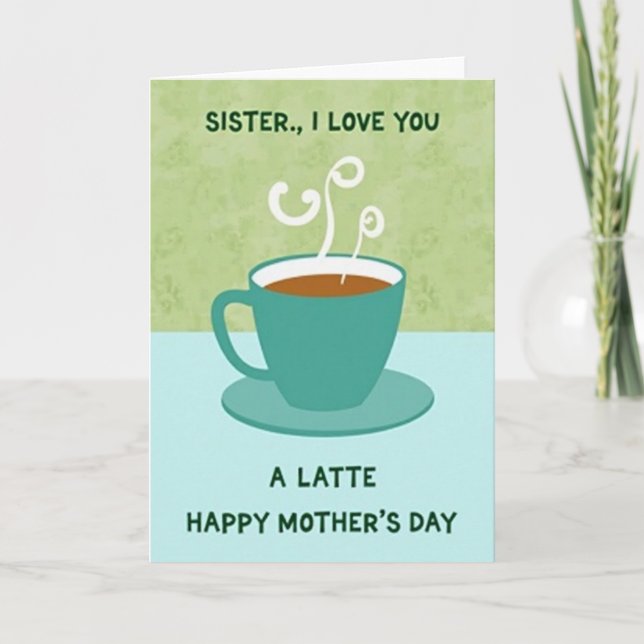 Latte Alles Gute zum Muttertag Karte (Vorderseite)