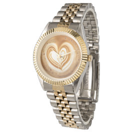 Latte Art Herz Uhr
