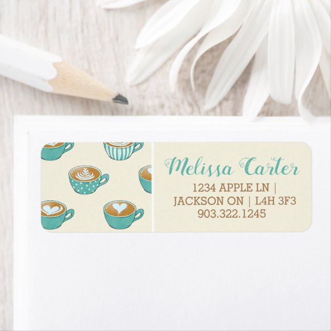 Latte Art in Niedlich Blue Coffee Mugs (Insitu)