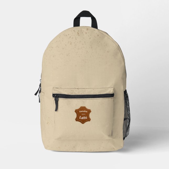 Latte Bedruckter Rucksack (Vorderseite)