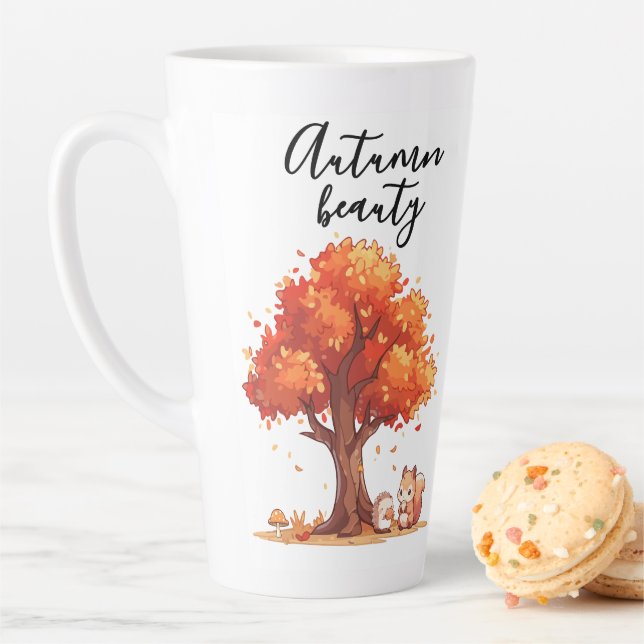 Latte Belle tasse à café d'automne (En situation)