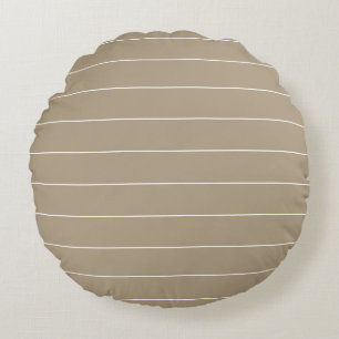 Latte blanc Motif extérieur Coussin rond 