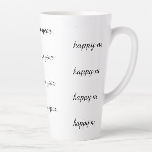 Latte bonne nouvelle année tasse