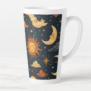 Latte Cadeau Tasse à Café Retro Céleste Soleil Lune Mati