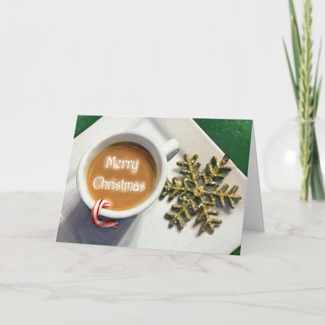 Latte café de Noël / Carte de voeux Cappuccino (Devant)