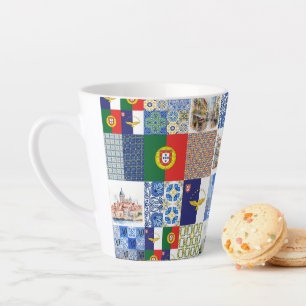 Latte Coffee Cup 12 portugiesische Flagge und die Milchtasse