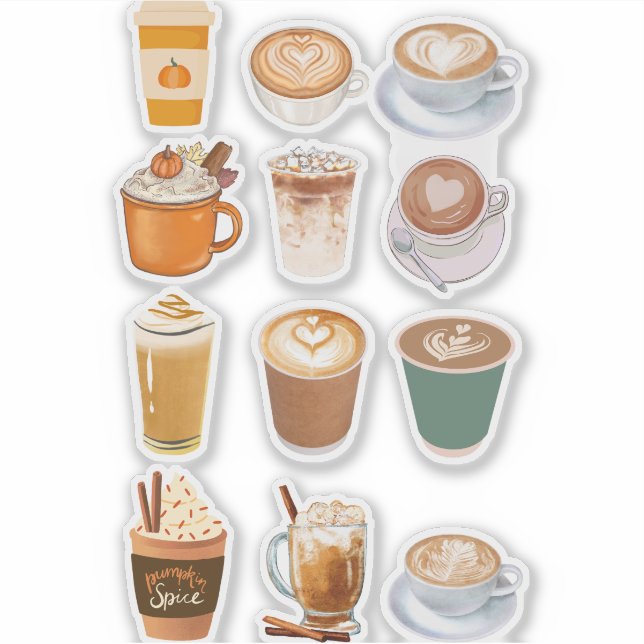 Latte Collage Aufkleber (Vorderseite)