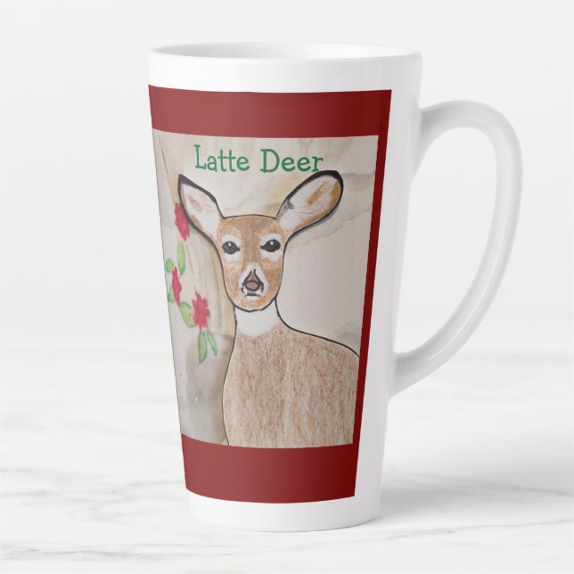 Latte Deer Deep Red Milchtasse (Rechts)