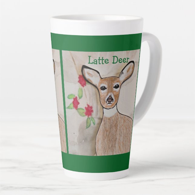 Latte Deer Forest Green Milchtasse (Rechte Ecke)