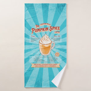 Latte épice Citrouille vintage - Poster de la rece