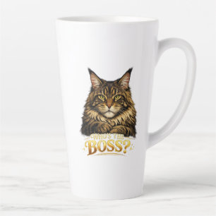 Latte Impression pour une tasse avec un chat Maine Coon