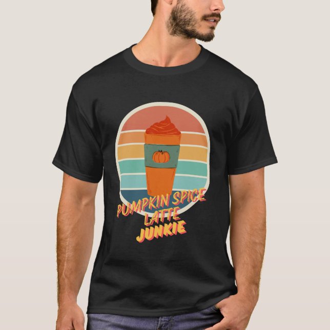 Latte-Junkie-Retrohalloween T-Shirt (Vorderseite)