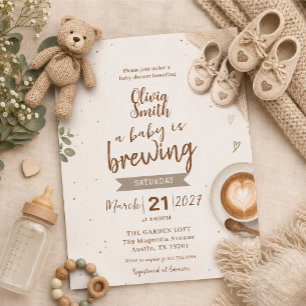 Latte-Kaffee-Baby-Party Einladung
