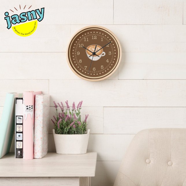 Latte-Kaffee Große Wanduhr (Von Creator hochgeladen)