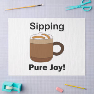 Latte Kaffeegetränk Trinken pure Freude Seidenpapier
