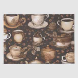 Latte-Kaffeetassen Decoupage / Seidenpapier